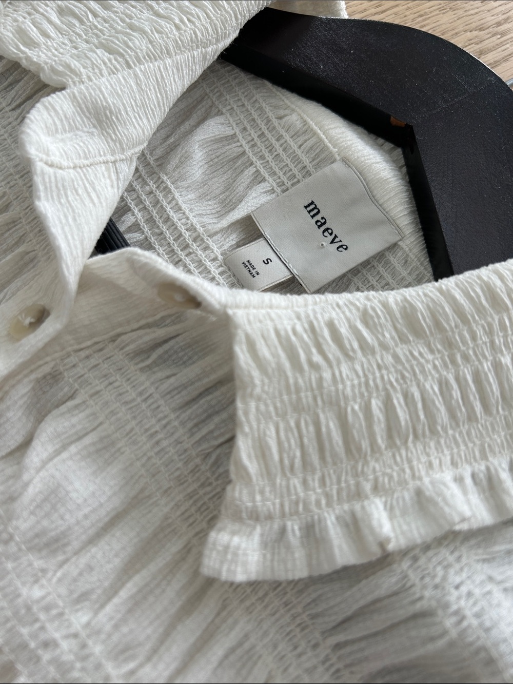 a new day White Textured Ruffled Button-Front Top - Picture 2 of 4